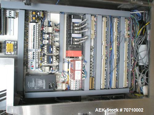 Used Elo Pak PS 30 Milk Carton Filler, gable top, maximum capacity 3000 cartons/hour, filling volume 250, 500 and 1000 ml, laminar flow, air pressure 72 psi, 3/50 hz/400V.