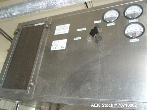 Used Elo Pak PS 30 Milk Carton Filler, gable top, maximum capacity 3000 cartons/hour, filling volume 250, 500 and 1000 ml, laminar flow, air pressure 72 psi, 3/50 hz/400V.