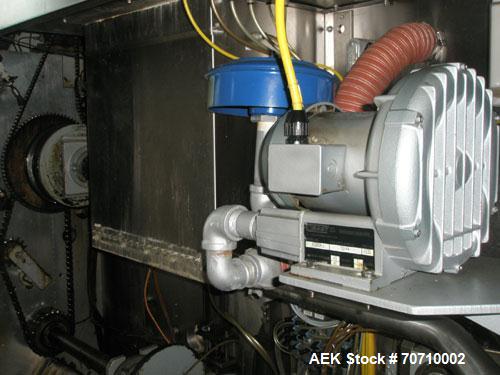 Used Elo Pak PS 30 Milk Carton Filler, gable top, maximum capacity 3000 cartons/hour, filling volume 250, 500 and 1000 ml, laminar flow, air pressure 72 psi, 3/50 hz/400V.
