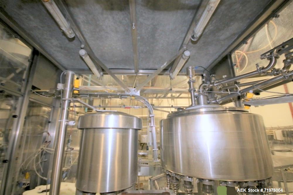 Used- Federal All Stainless Steel 18 Valve HEPA Enclosed Bottle Filler.