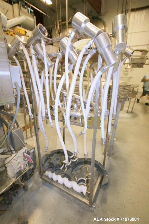 Used Federal All Stainless Steel 18 Valve HEPA Enclosed Bottle Filler.