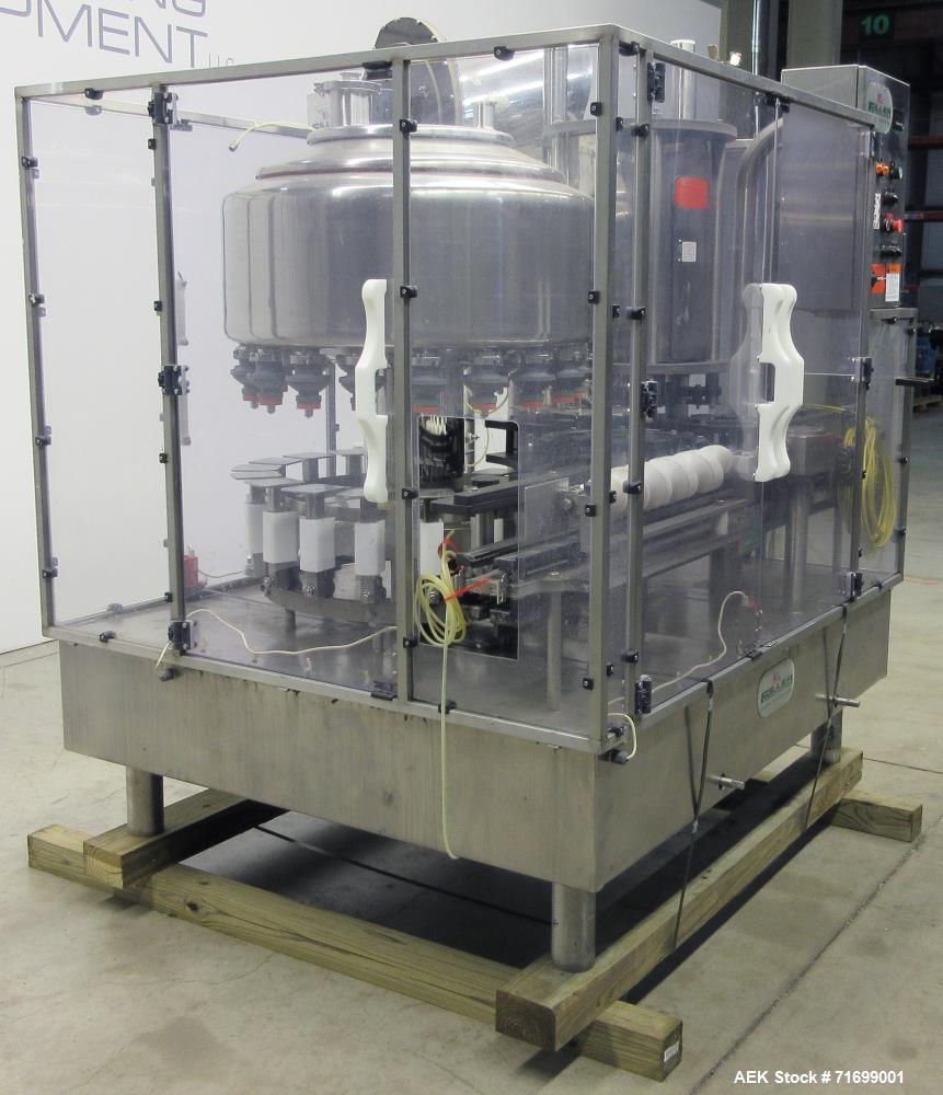 Used- Filler Specialties Model AWFS-18-6-R Monoblock Rotary Filler and Capper