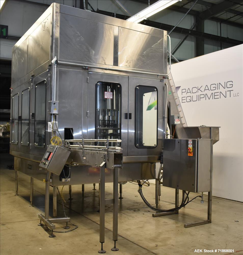 Used Fogg Model FA4214 High Speed Monoblock Liquid Filler and Capper.