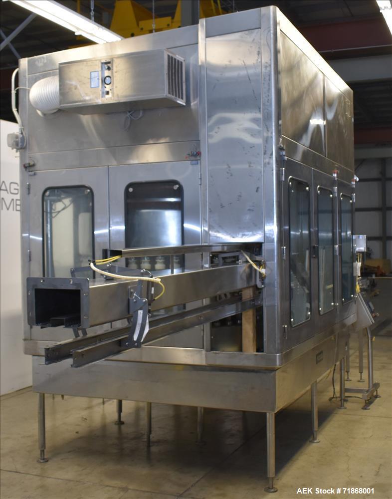 Used Fogg Model FA4214 High Speed Monoblock Liquid Filler and Capper.