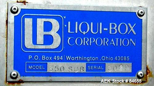 Used Liquibox Handi-Tap Filler Series, Model 350 Sub inline filler for 2.5 gall