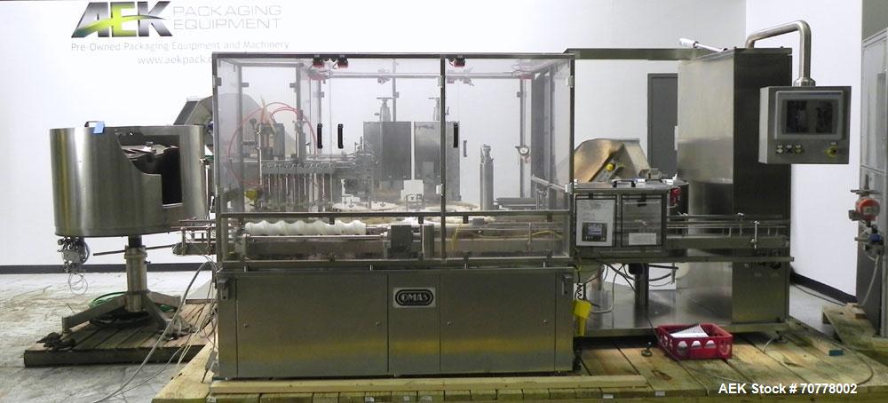 Used OMAS Filling Line with  Pump Inserting, Crimping and Labeling line