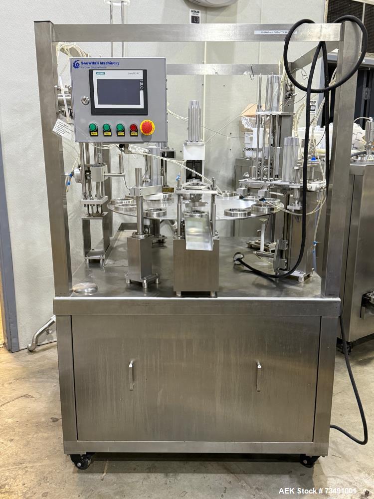 Used Snowball Rotary Ice Cream Filling Machine – Model SNFI 4 | 12-Station | Auto Dispense + Toppings | Stainless | 2020