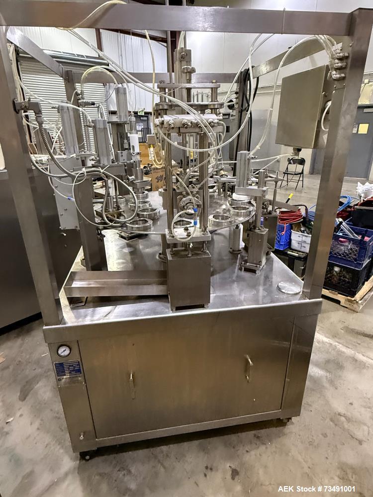 Used Snowball Rotary Ice Cream Filling Machine – Model SNFI 4 | 12-Station | Auto Dispense + Toppings | Stainless | 2020