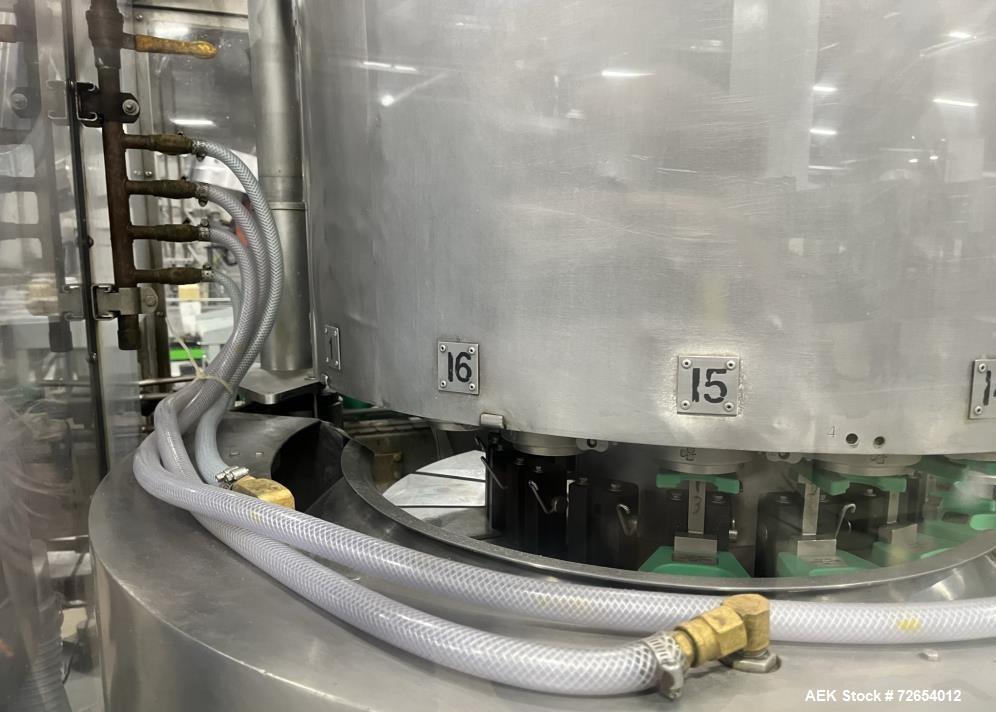 Used Serac Model R16V8/720 Monoblock Net Weigh Filler and Capper