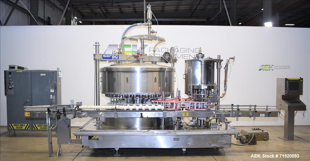 Used Serac/Zalkin Monobloc Filling/Capping System.