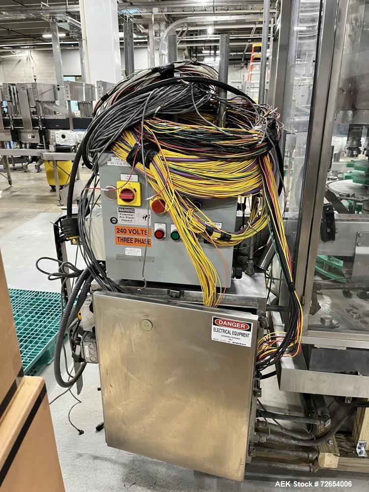 Used Serac Model R16V8/720 Monoblock Net Weigh Filler and Capper
