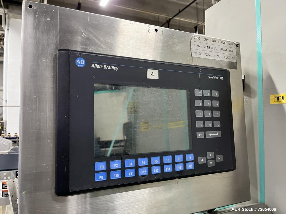 Used Serac Model R16V8/720 Monoblock Net Weigh Filler and Capper