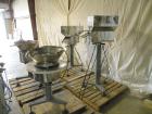 Used Comas Monoblock Line for Fill/Plug/Cap consisting of: (1) Comas Model RS6 Monoblock Filler, Tipper and screw Capper with Integrated Palace Model P2V5 Bulk bottle unscrambler. Has two head perist...