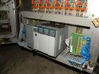 Used Comas Monoblock Line for Fill/Plug/Cap consisting of: (1) Comas Model RS6 Monoblock Filler, Tipper and screw Capper with Integrated Palace Model P2V5 Bulk bottle unscrambler. Has two head perist...