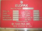 Used Elo Pak PS 30 Milk Carton Filler, gable top, maximum capacity 3000 cartons/hour, filling volume 250, 500 and 1000 ml, laminar flow, air pressure 72 psi, 3/50 hz/400V.