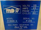 Used M&O Perry P-3000 II Monoblock Unscrambler, Filler, Plugger, and Screw Capper. Capable of speeds up to 35 bottles per minute. Has Watson Marlow Model 505Di Single head, peristaltic pump filler, H...