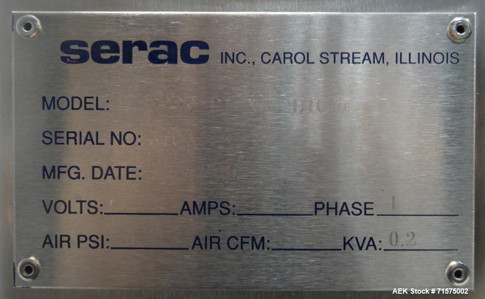 Unused- Serac Model 2229 P1 NW DIGI Semi Automatic Filling Machine