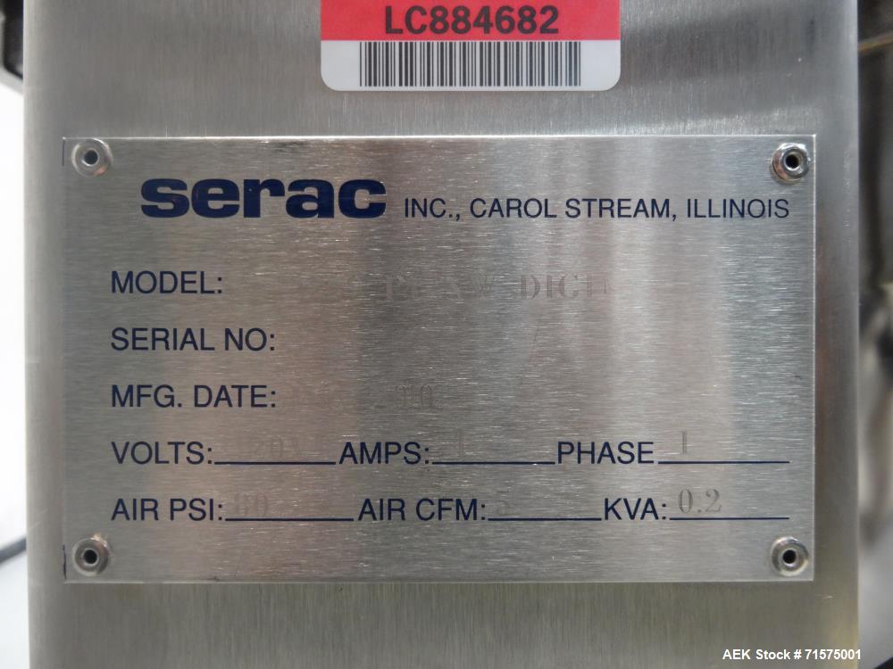 Unused- Serac Model 2229 P1 NW DIGI Semi Automatic Filling Machine.