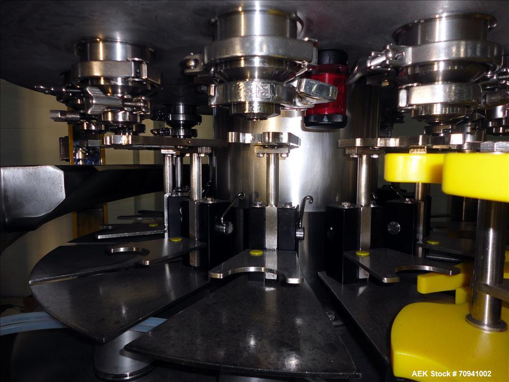 Used Serac Model R12D6 V6/720 Net Weight Monoblock Rotary Liquid Filler
