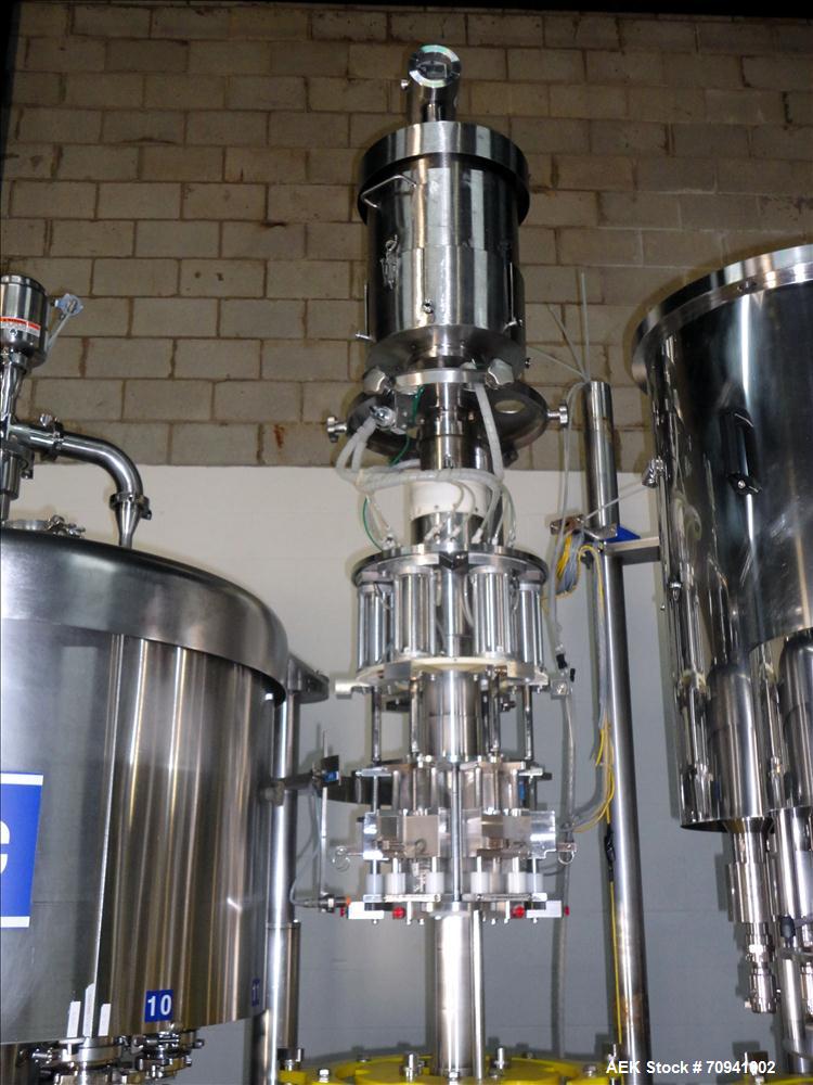 Used Serac Model R12D6 V6/720 Net Weight Monoblock Rotary Liquid Filler