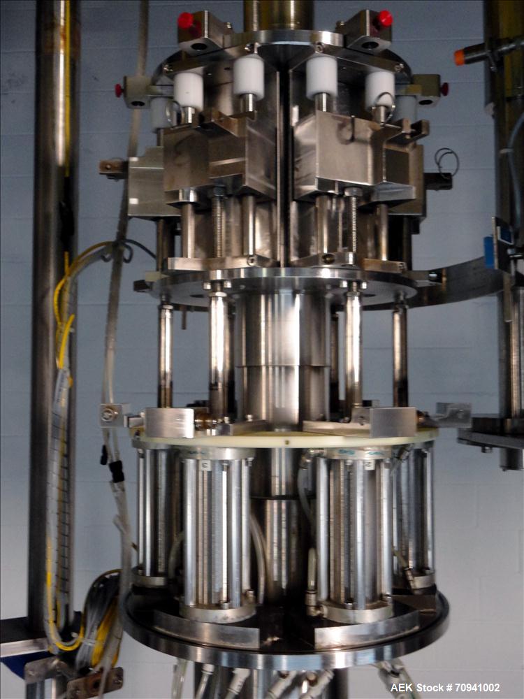 Used Serac Model R12D6 V6/720 Net Weight Monoblock Rotary Liquid Filler