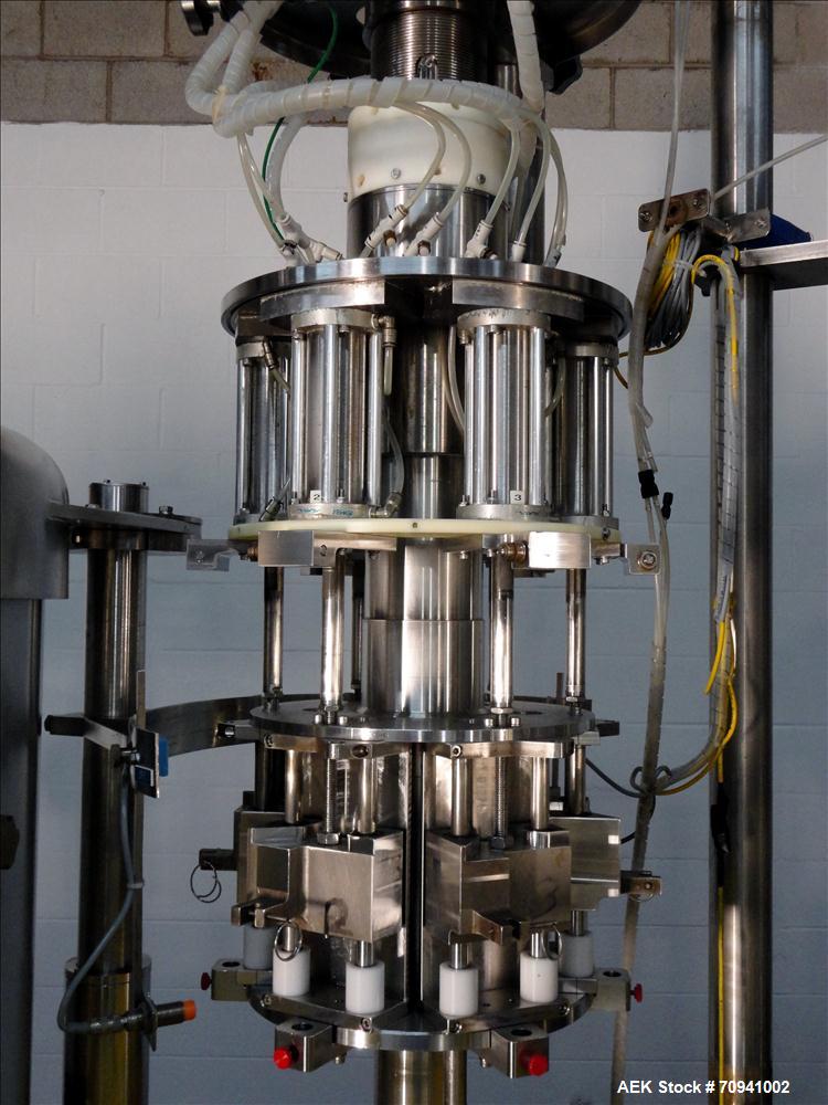 Used Serac Model R12D6 V6/720 Net Weight Monoblock Rotary Liquid Filler