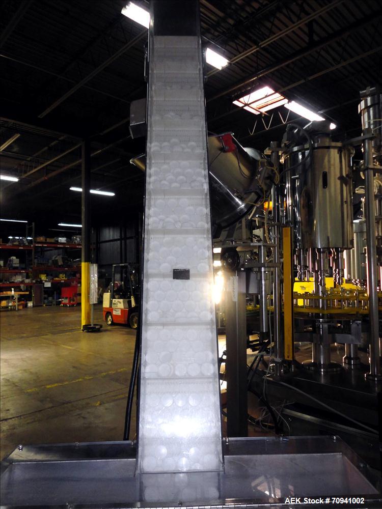 Used Serac Model R12D6 V6/720 Net Weight Monoblock Rotary Liquid Filler