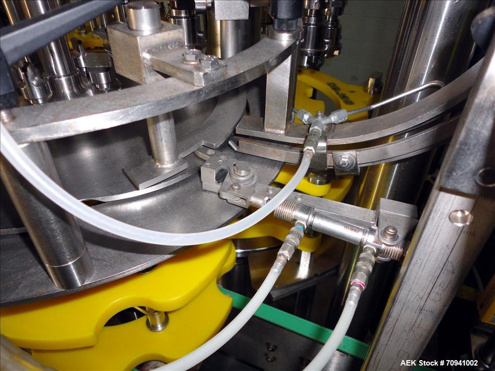 Used Serac Model R12D6 V6/720 Net Weight Monoblock Rotary Liquid Filler