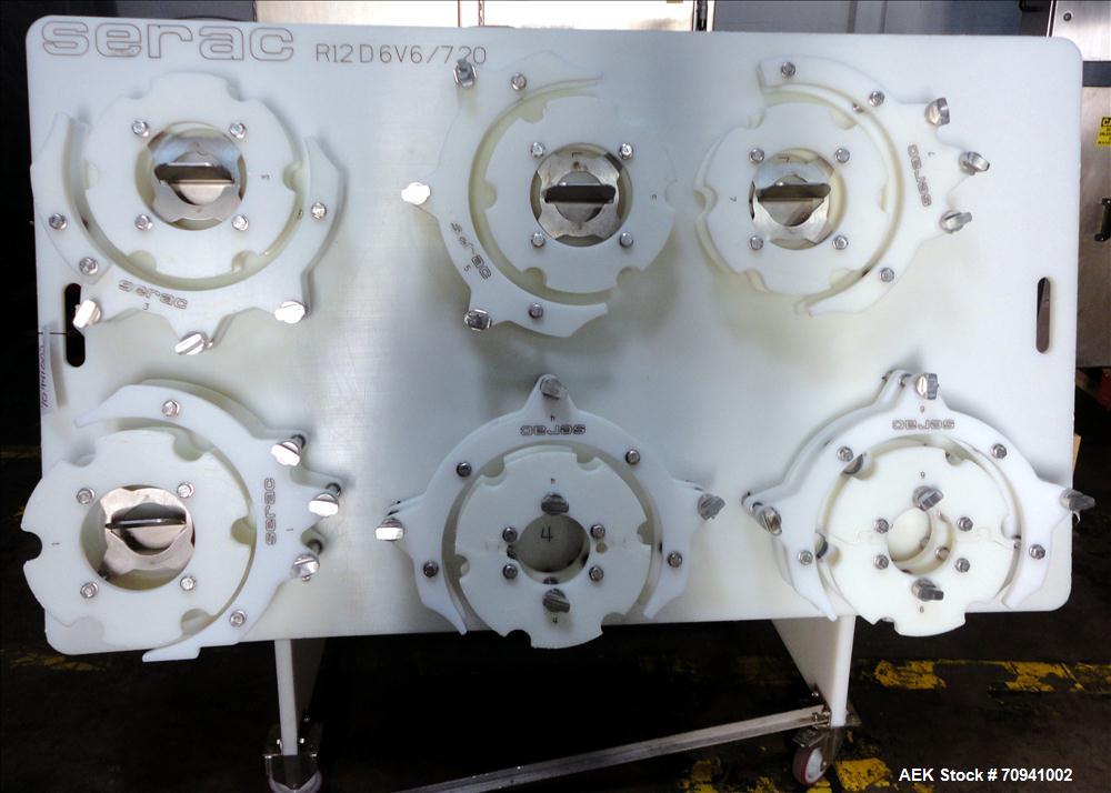 Used Serac Model R12D6 V6/720 Net Weight Monoblock Rotary Liquid Filler