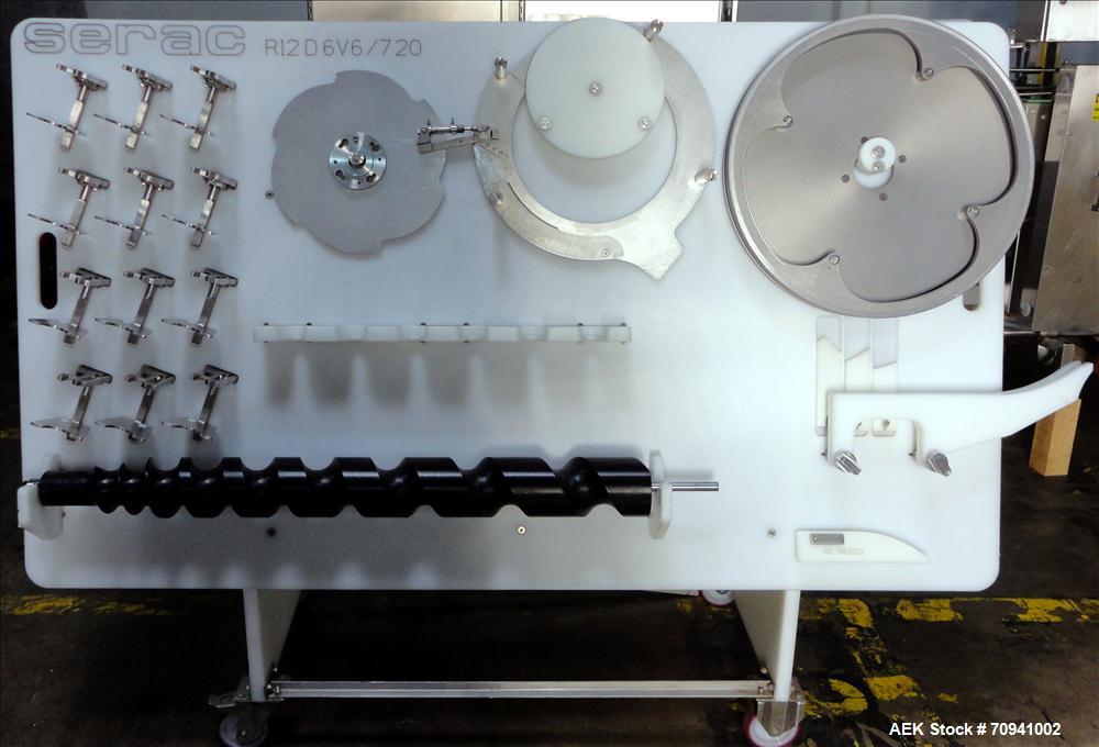 Used Serac Model R12D6 V6/720 Net Weight Monoblock Rotary Liquid Filler