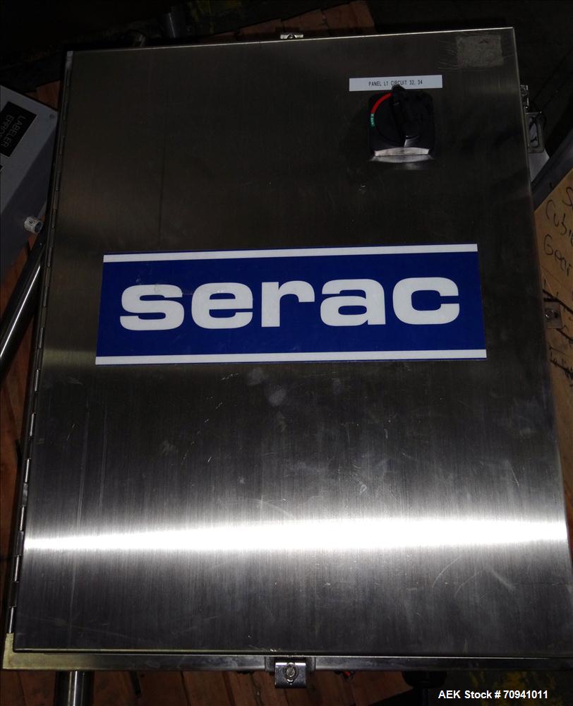 Used Serac Model R9D4-ZV41620 Monoblock 9 Head Net Weight Filler for Cubitainer