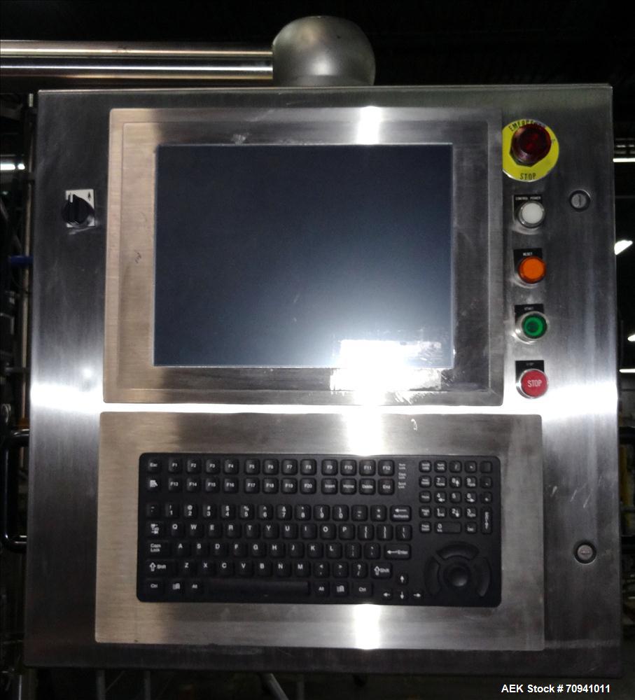 Used Serac Model R9D4-ZV41620 Monoblock 9 Head Net Weight Filler for Cubitainer
