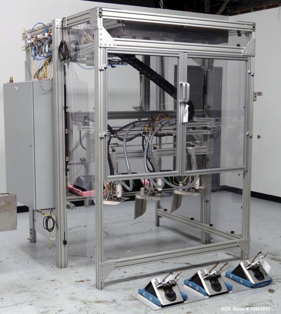 Used Serac Model R9D4-ZV41620 Monoblock 9 Head Net Weight Filler for Cubitainer