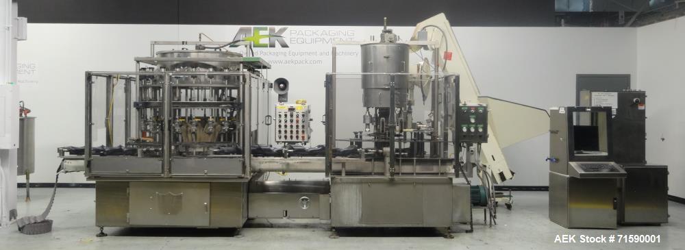 Used US Bottlers Machinery Bottle Filling and Capping Line
