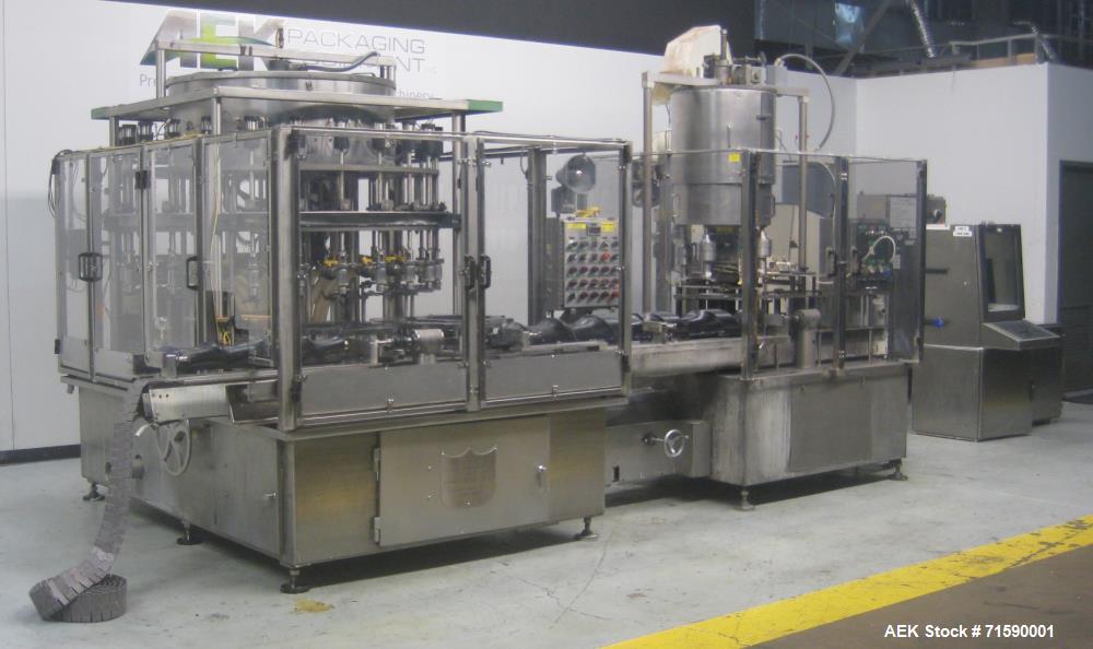 Used- US Bottlers Machinery Bottle Filling and Capping Line