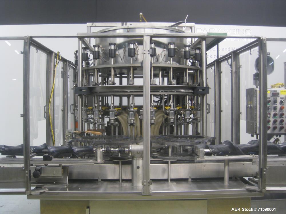 Used- US Bottlers Machinery Bottle Filling and Capping Line