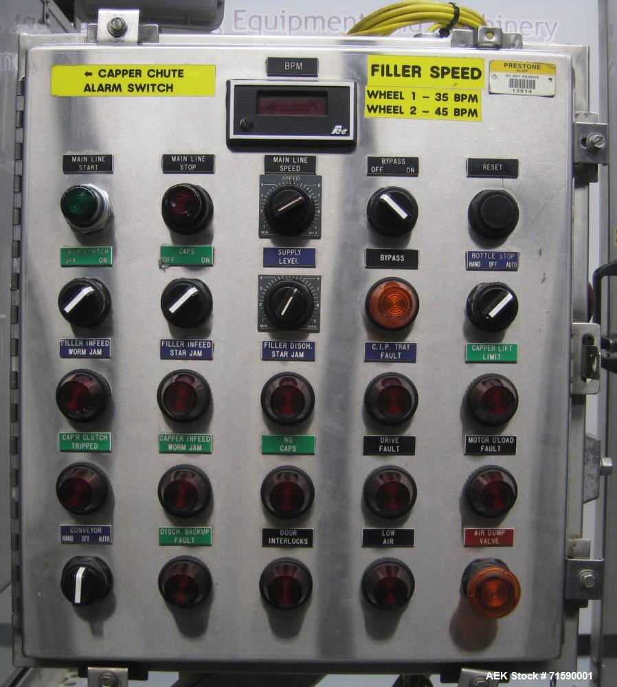 Used US Bottlers Machinery Bottle Filling and Capping Line