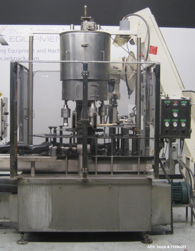 Used- US Bottlers Machinery Bottle Filling and Capping Line