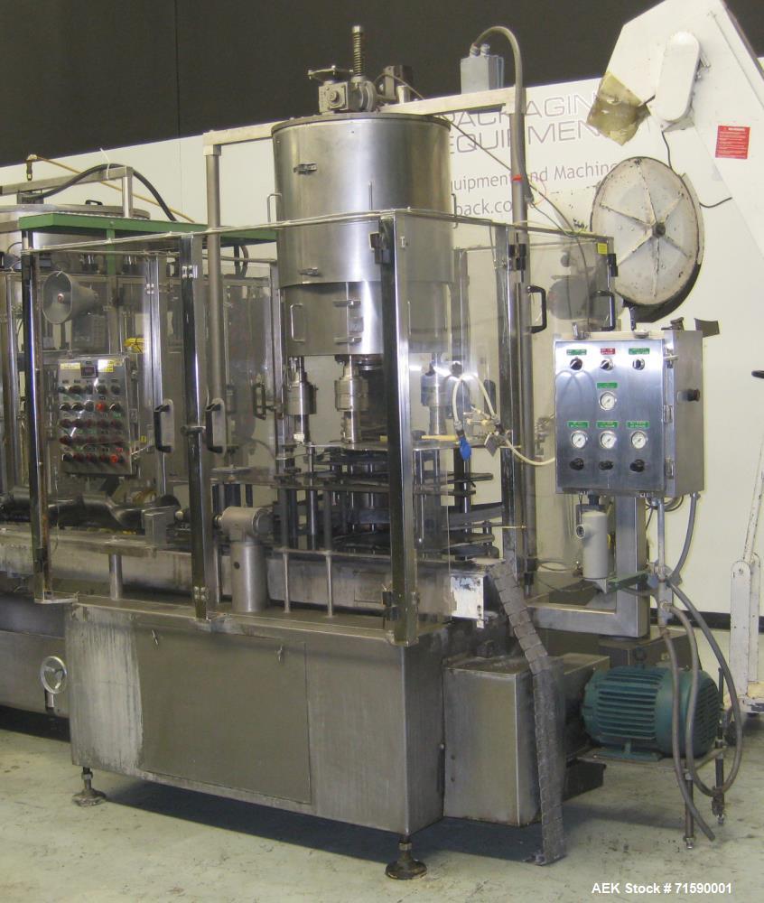 Used- US Bottlers Machinery Bottle Filling and Capping Line