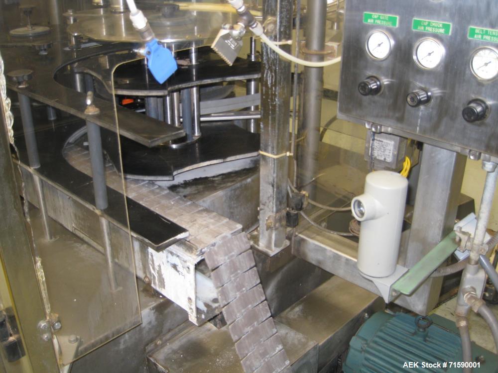 Used- US Bottlers Machinery Bottle Filling and Capping Line