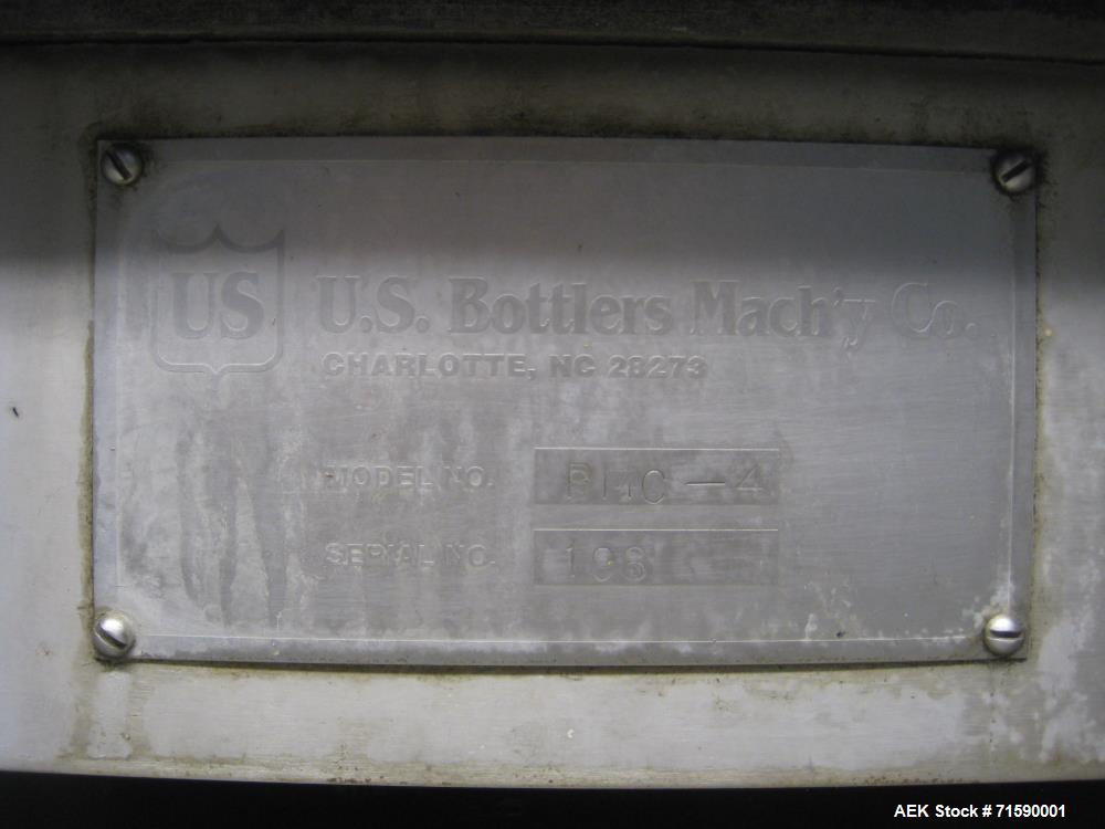 Used US Bottlers Machinery Bottle Filling and Capping Line