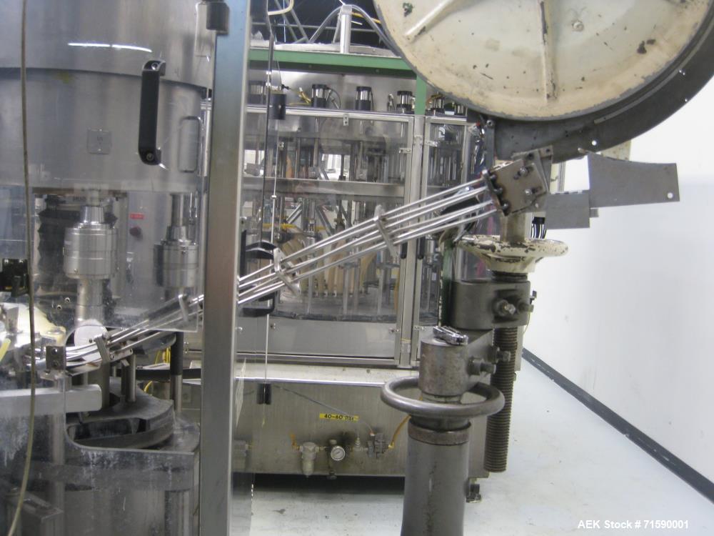 Used- US Bottlers Machinery Bottle Filling and Capping Line