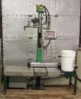 Used Single Head 5 Gallon Pacific Semi-Automatic Net Weight Pail Filler. Pacific, semi-automatic, single head, 5 gallon. Net weight pail filler. Its a bottom up filler with a diving lance to minimize...