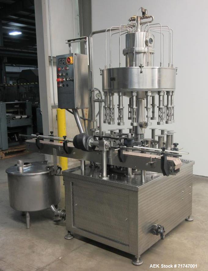 Used GAI Model 6200 16-Head Rotary Vacuum Filler