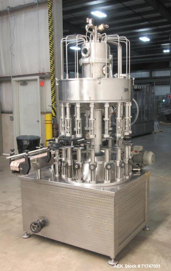 Used- GAI Model 6200 16-Head Rotary Vacuum Filler