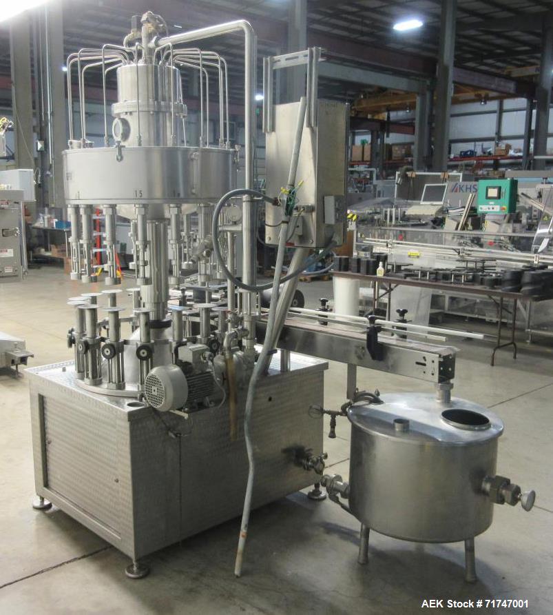 Used GAI Model 6200 16-Head Rotary Vacuum Filler