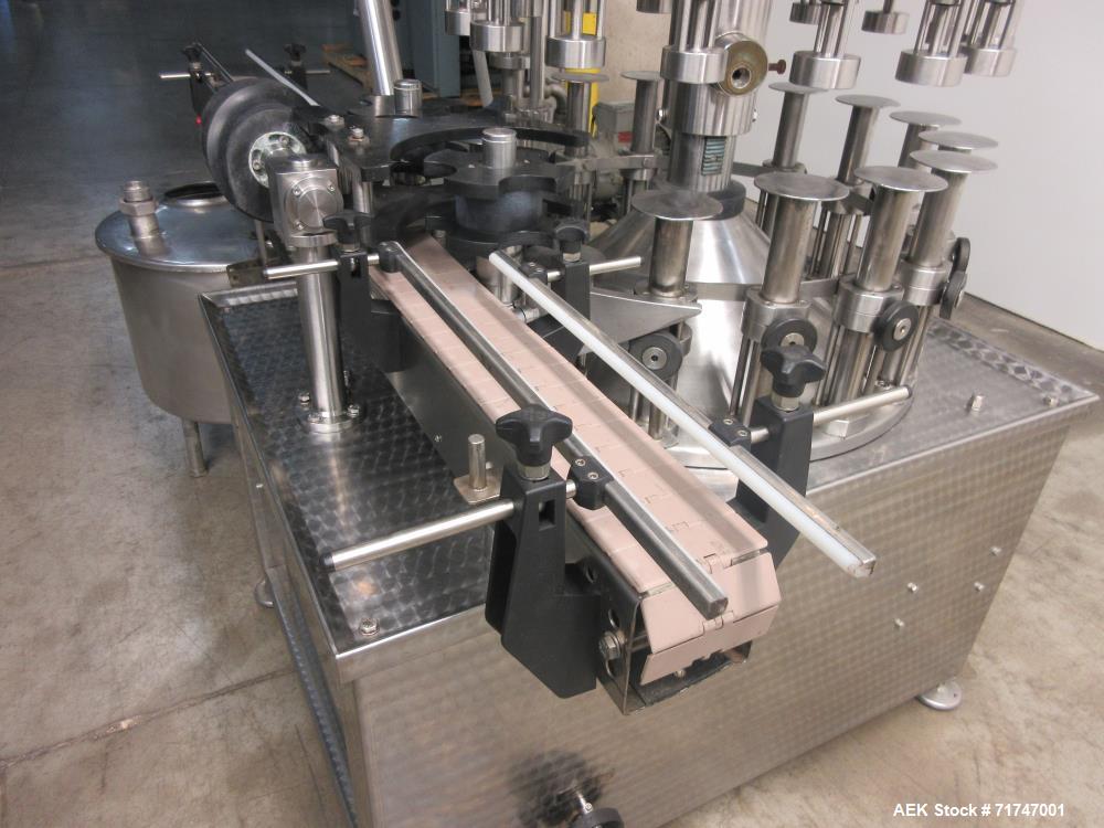 Used GAI Model 6200 16-Head Rotary Vacuum Filler