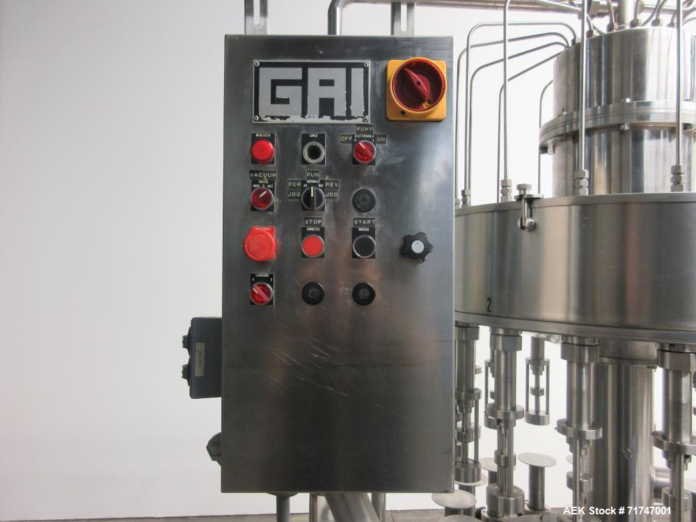 Used- GAI Model 6200 16-Head Rotary Vacuum Filler