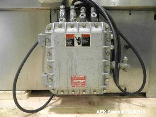 Used MRM Elgin 24 Head Rotary Gravity Overflow Filler. Capable of speeds up to 130 containers per minute. Machine is set on 6" centers with centering belts and 3/16" diameter nozzles. Screw conveyor ...