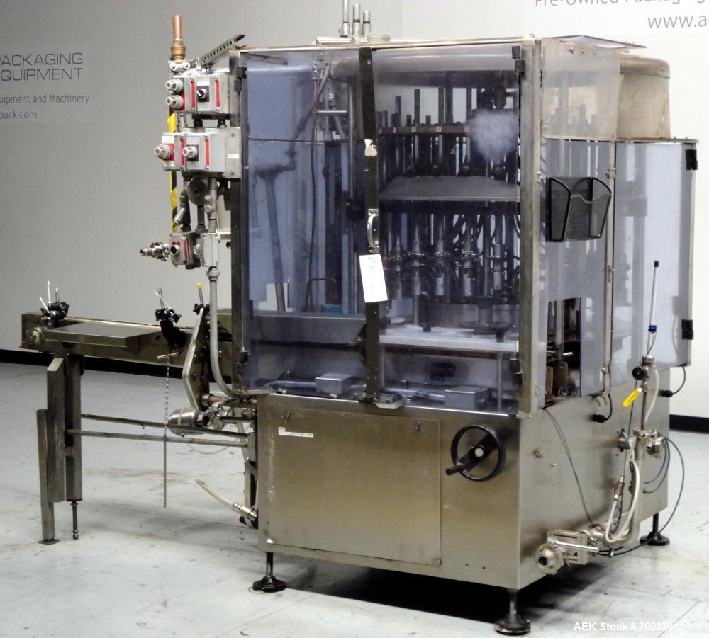 Used- US Bottlers Model VA-28 Rotary Vacuum Liquid Filler